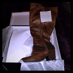 Fegalicious knee high brown boots